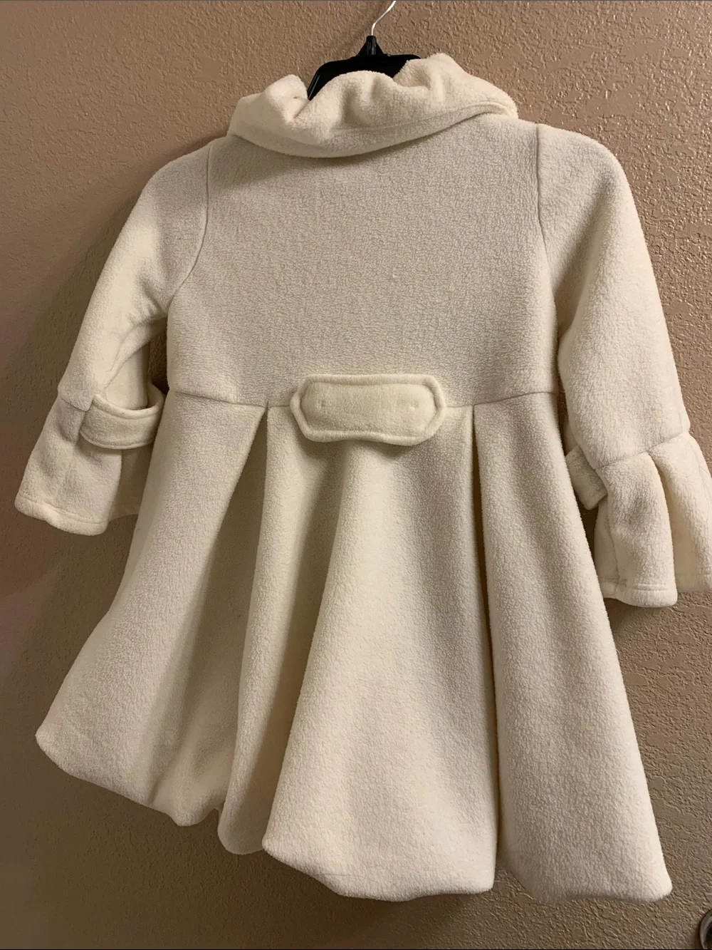 Cream Color  Kiki Cotton Trench Coat For Girls Size 6